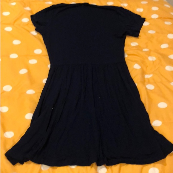 NAVY BLUE Fit and flare mini DRESS, small. - Picture 3 of 3